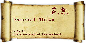 Poszpisil Mirjam névjegykártya